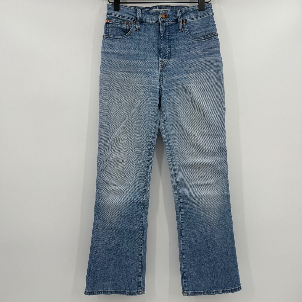 Madewell Jeans Women 26 Blue Curvy Cali Demi Boot Cut Denim High Rise Light Wash